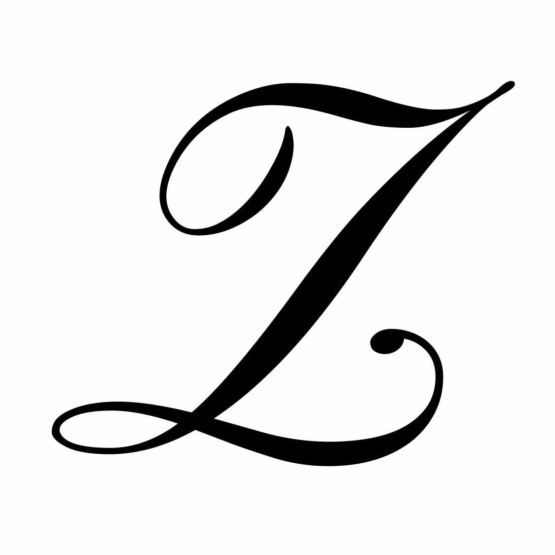 Pinyon Script Initial Mug (White/Black)