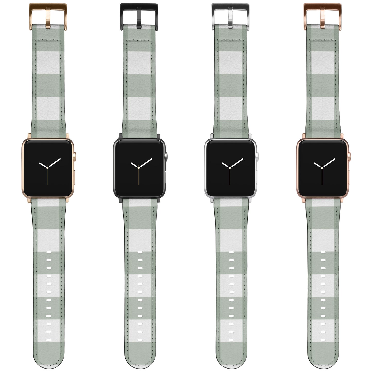 Apple Watch Band (Light Sage Plaid)