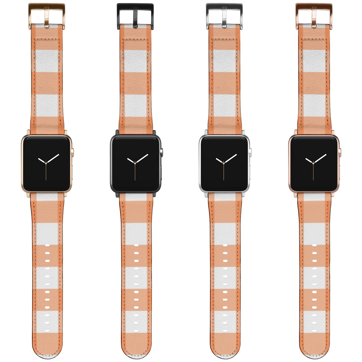 Apple Watch Band (Orange Plaid)