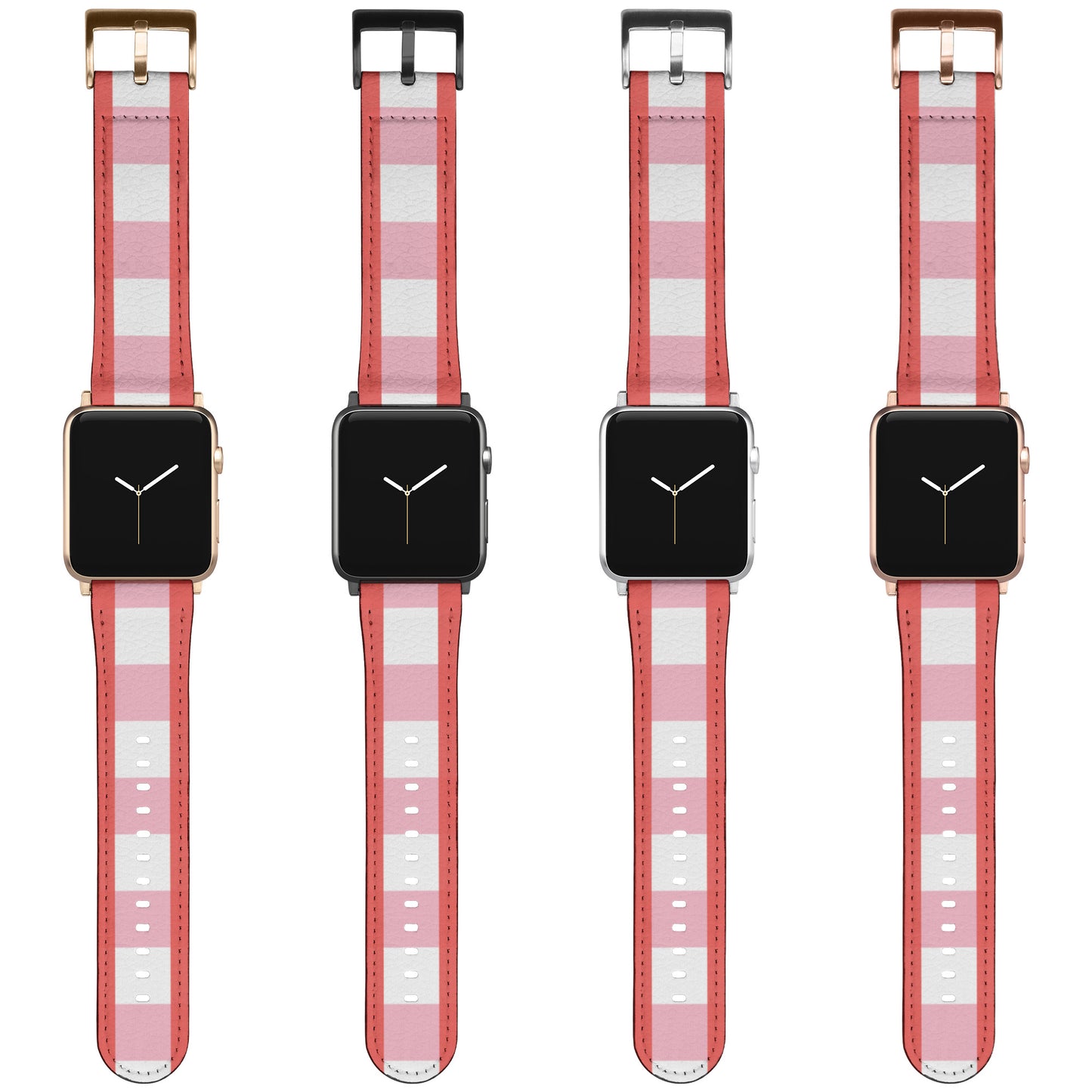 Apple Watch Band (Rosy Red/White Plaid)