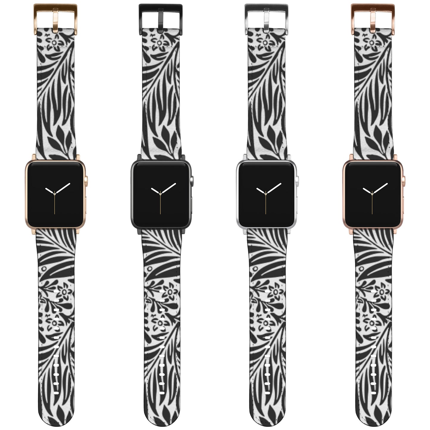 Apple Watch Band (White/Black Floral)
