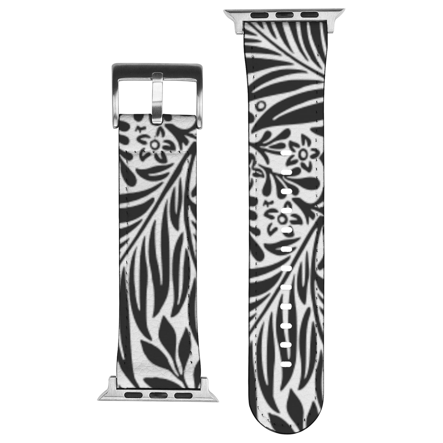 Apple Watch Band (White/Black Floral)