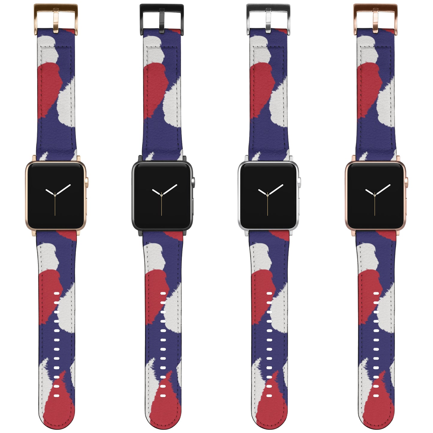 Apple Watch Band (Red/White/Blue Splotch)