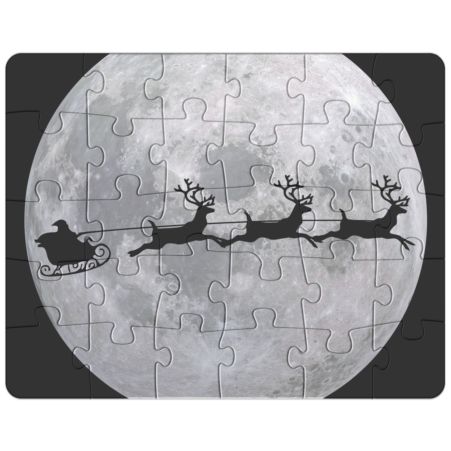 Santa’s Sleigh Silhouette Puzzle