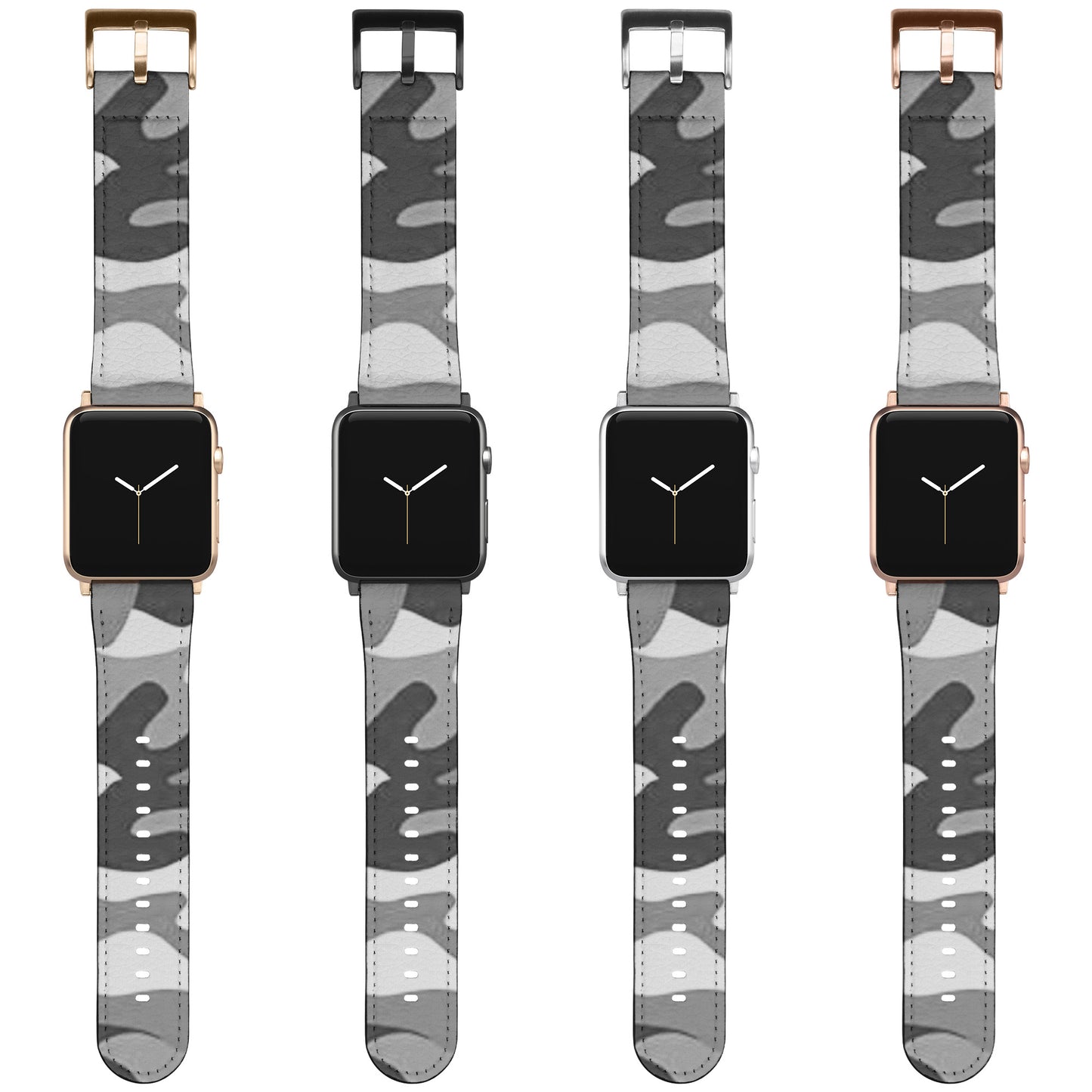Apple Watch Band (Black/White Camo)