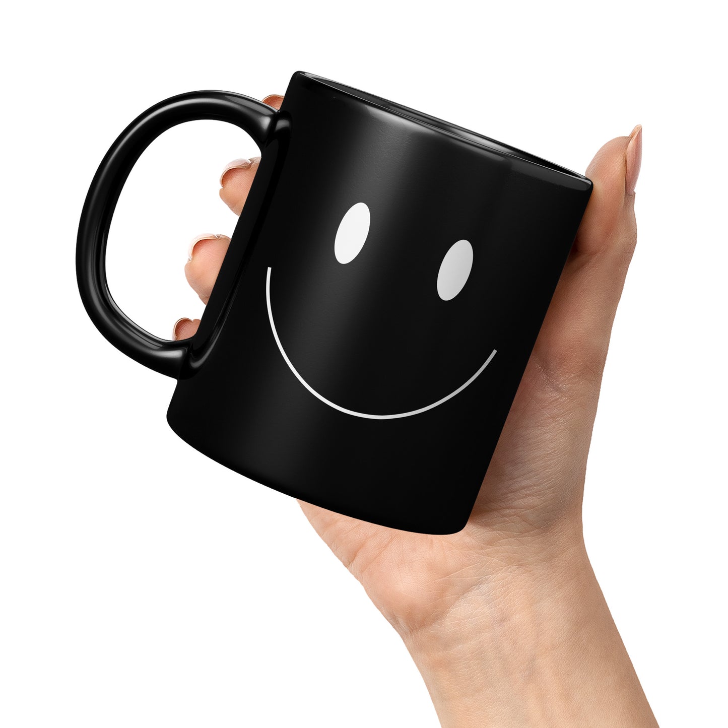 Smiley Face Mug (Black/White)