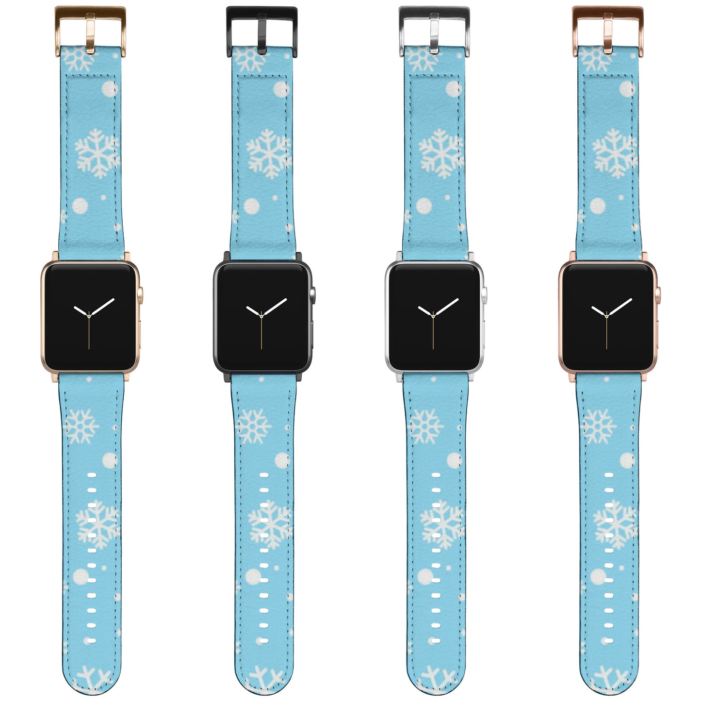 Apple Watch Band (Blue/White Snowflakes)