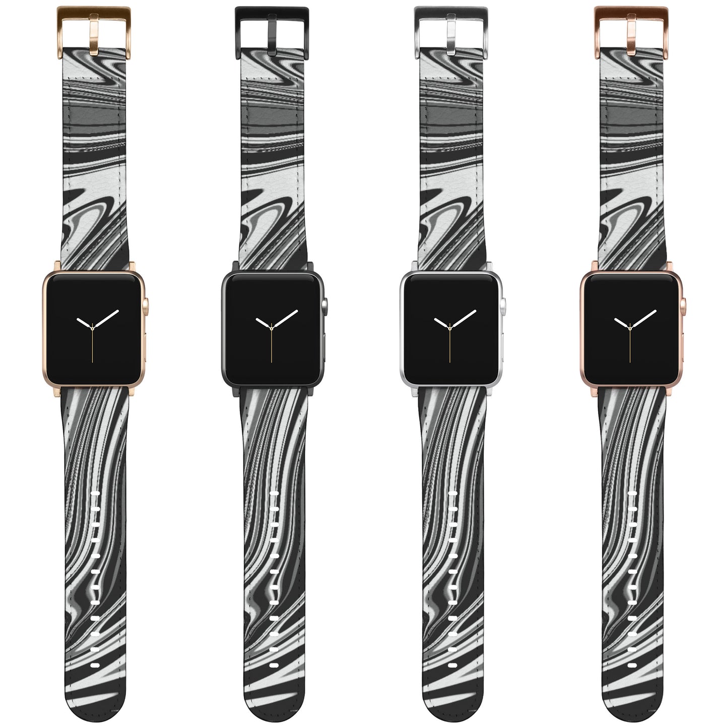 Apple Watch Band (Black/White Swirl)