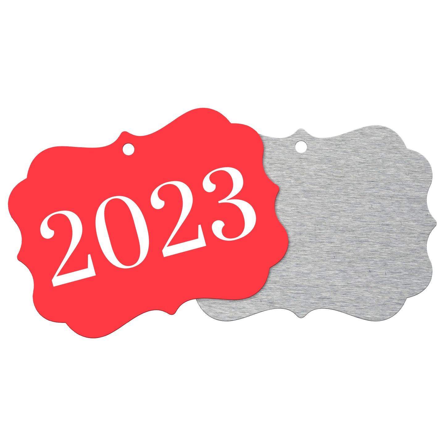 “2023” Medallion Ornament (Colored Background w/ White Font)