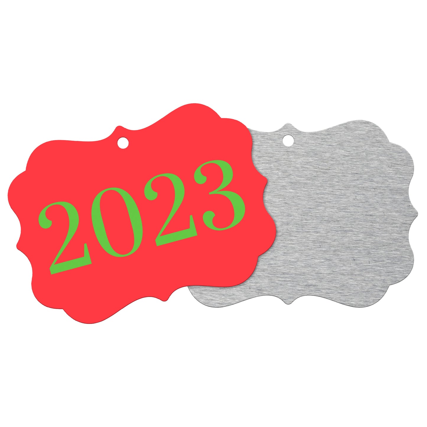 “2023” Medallion Ornament (Colored Background & Font)