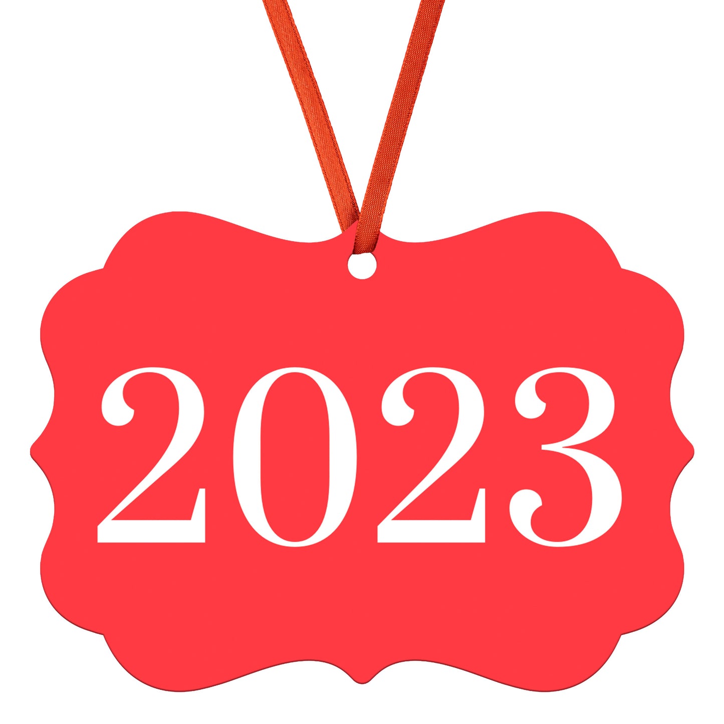 “2023” Medallion Ornament (Colored Background w/ White Font)
