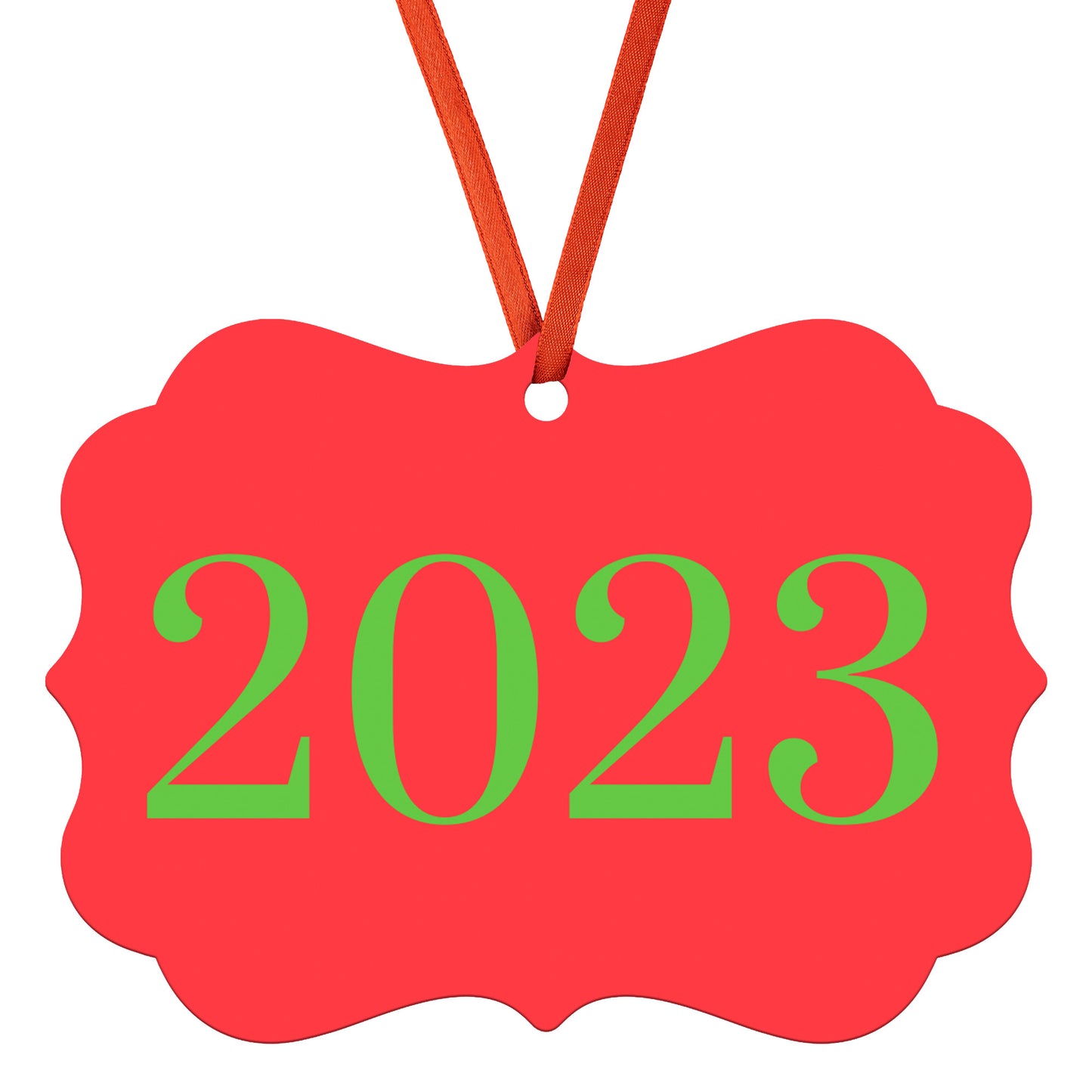 “2023” Medallion Ornament (Colored Background & Font)