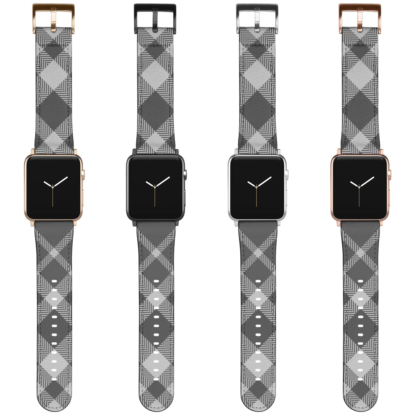 Apple Watch Band (Dark Grey Plaid)
