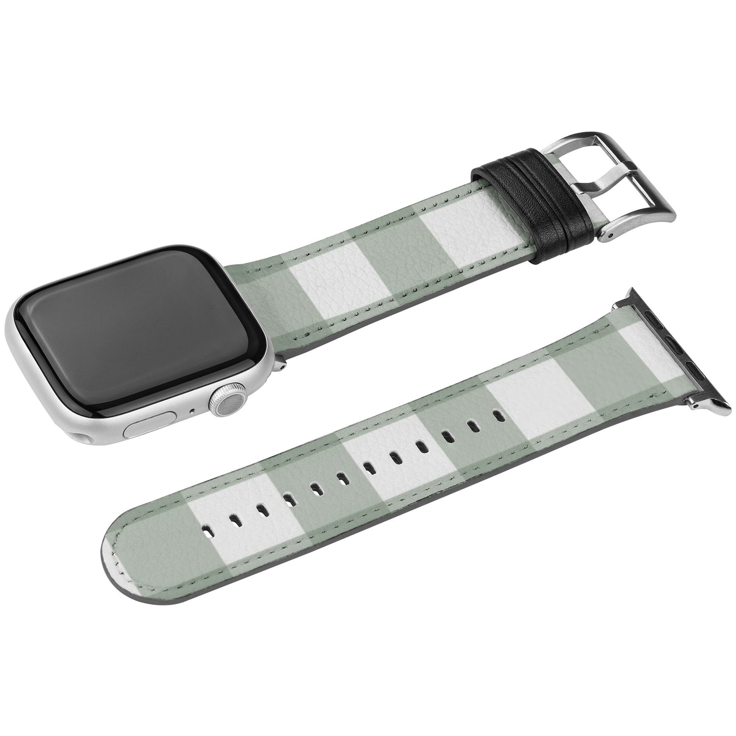 Apple Watch Band (Light Sage Plaid)