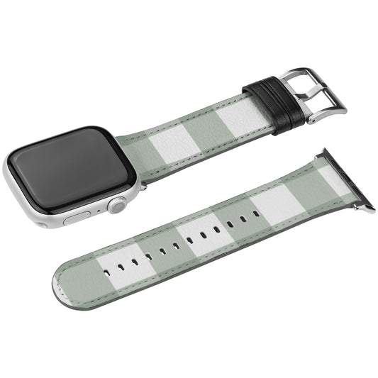 Apple Watch Band (Light Sage Plaid)