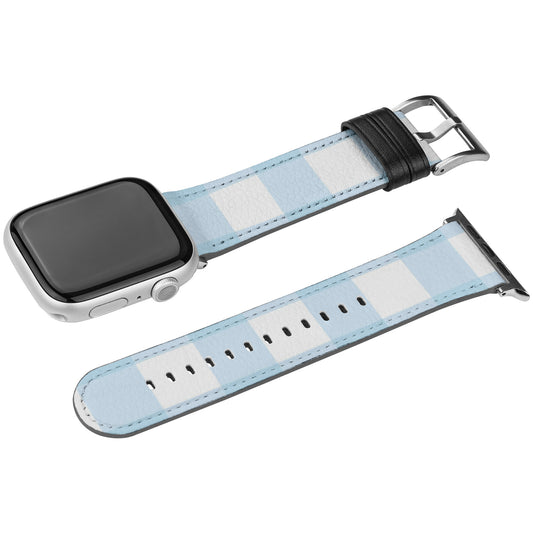 Apple Watch Band (Pale Blue Plaid)