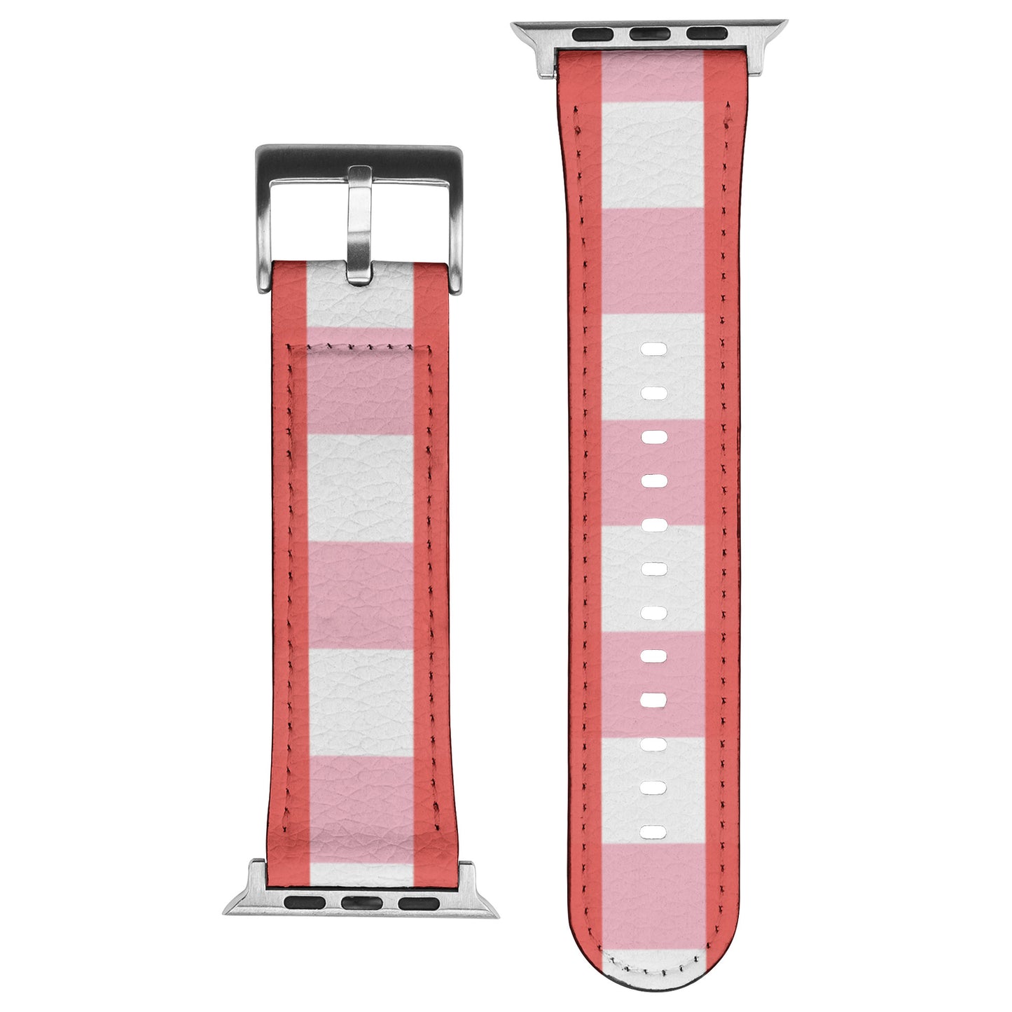 Apple Watch Band (Rosy Red/White Plaid)