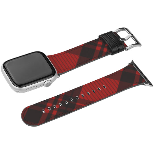 Apple Watch Band (Red/Black Plaid)