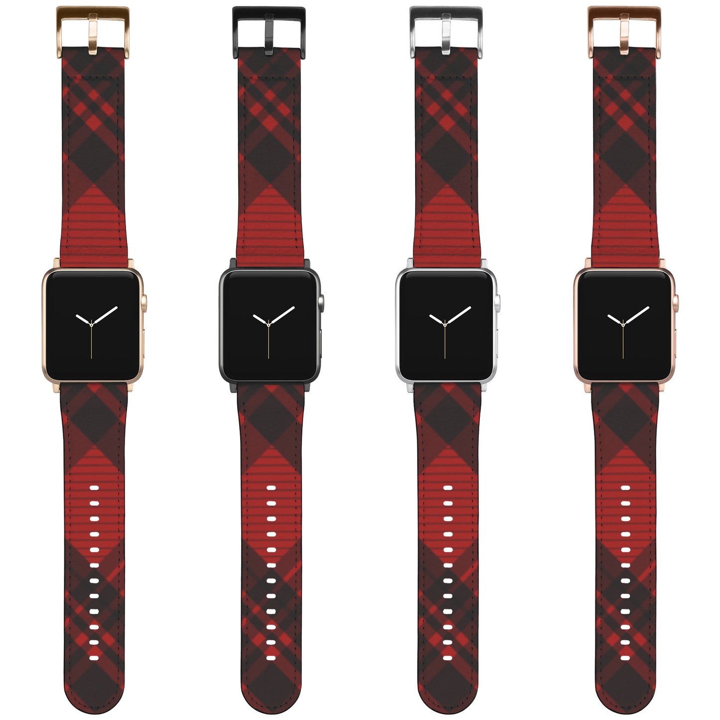 Apple Watch Band (Red/Black Plaid)