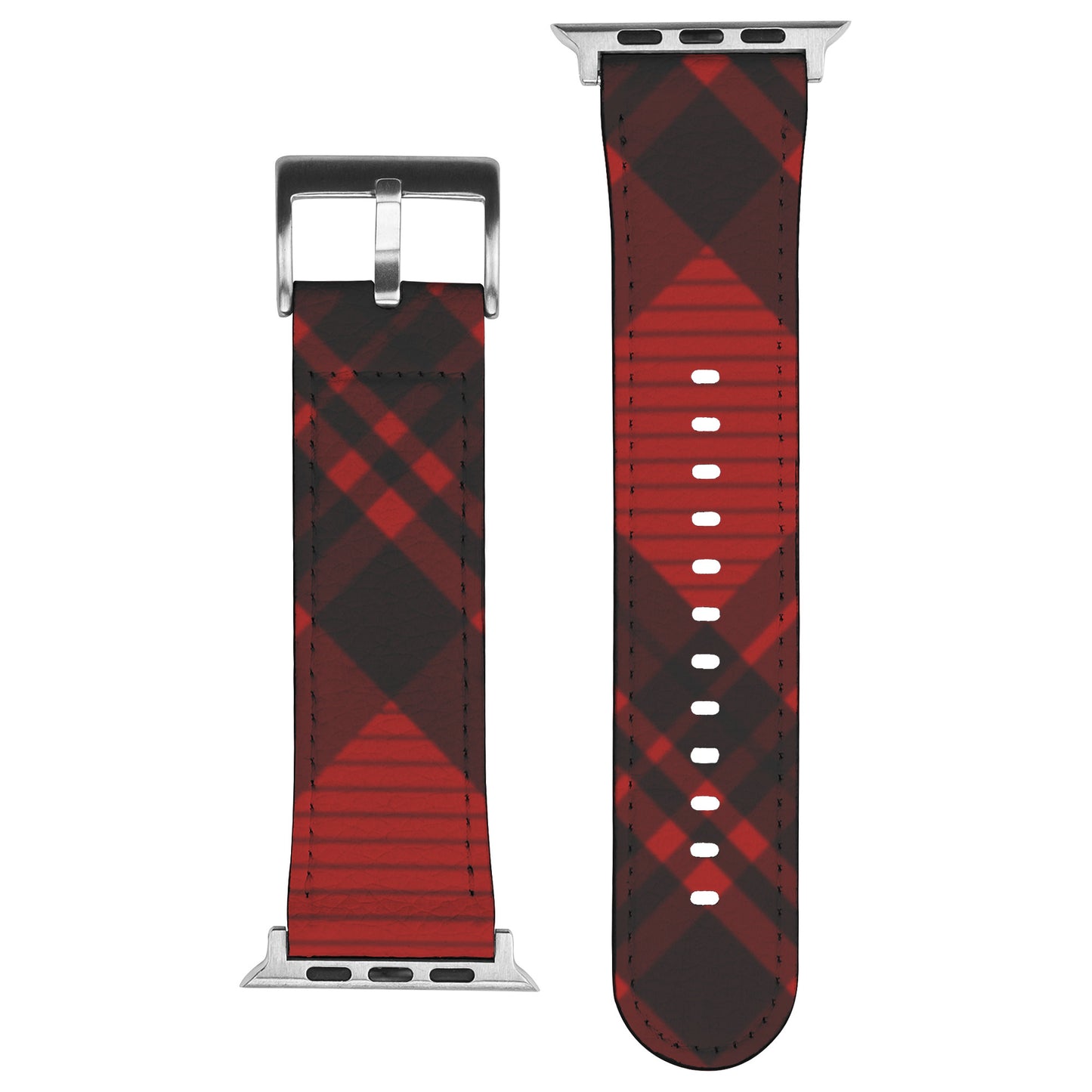 Apple Watch Band (Red/Black Plaid)