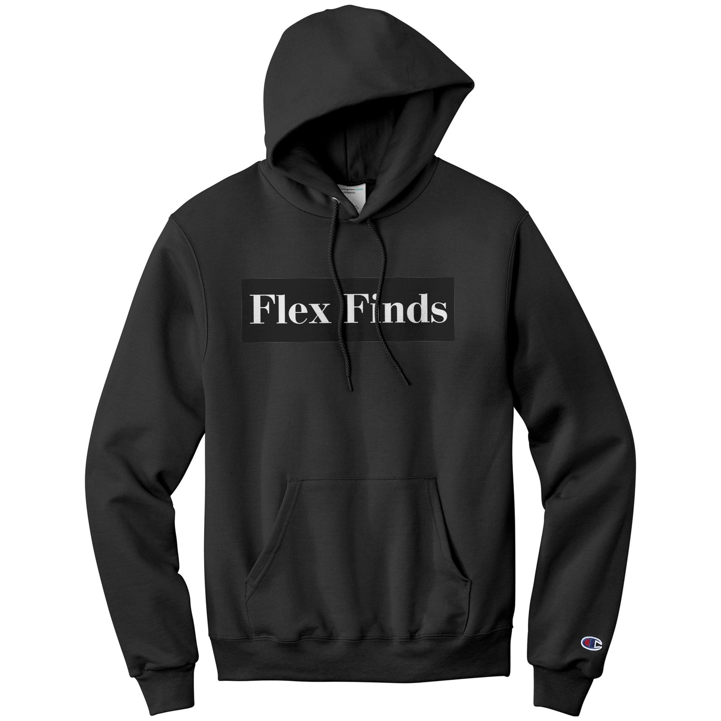 Black “Flex Finds” Champion Hoodie