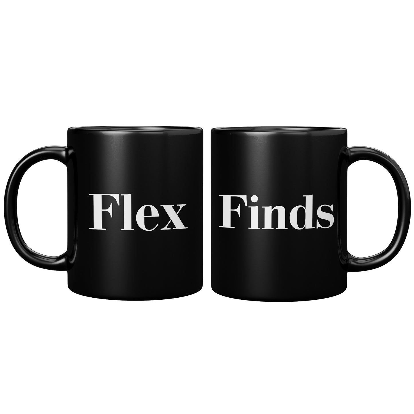 Black “Flex Finds” Flip Side Mug