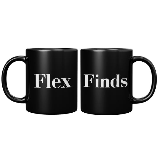 Black “Flex Finds” Flip Side Mug
