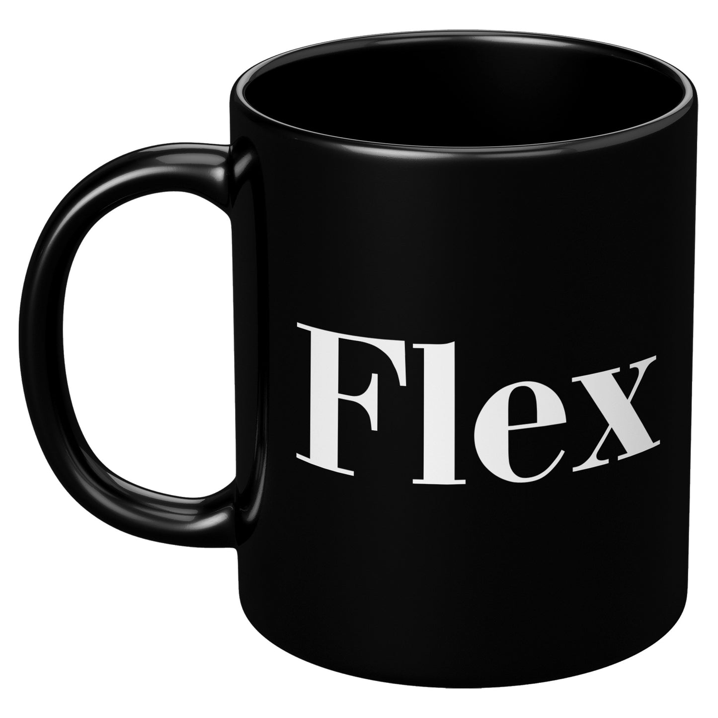 Black “Flex Finds” Flip Side Mug