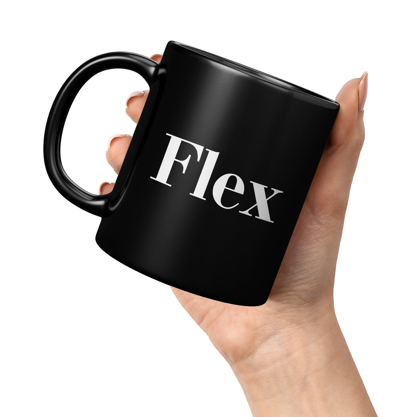 Black “Flex Finds” Flip Side Mug