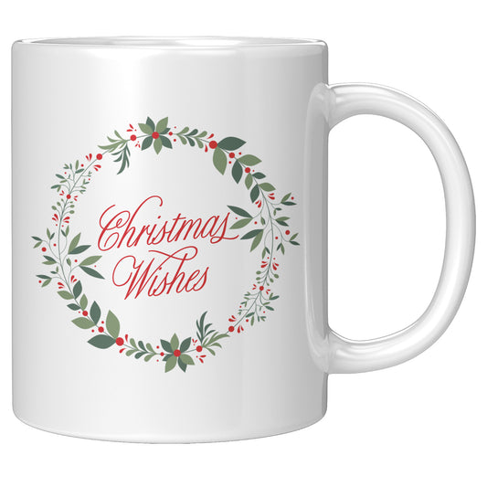 Christmas Wishes Wreath Mug