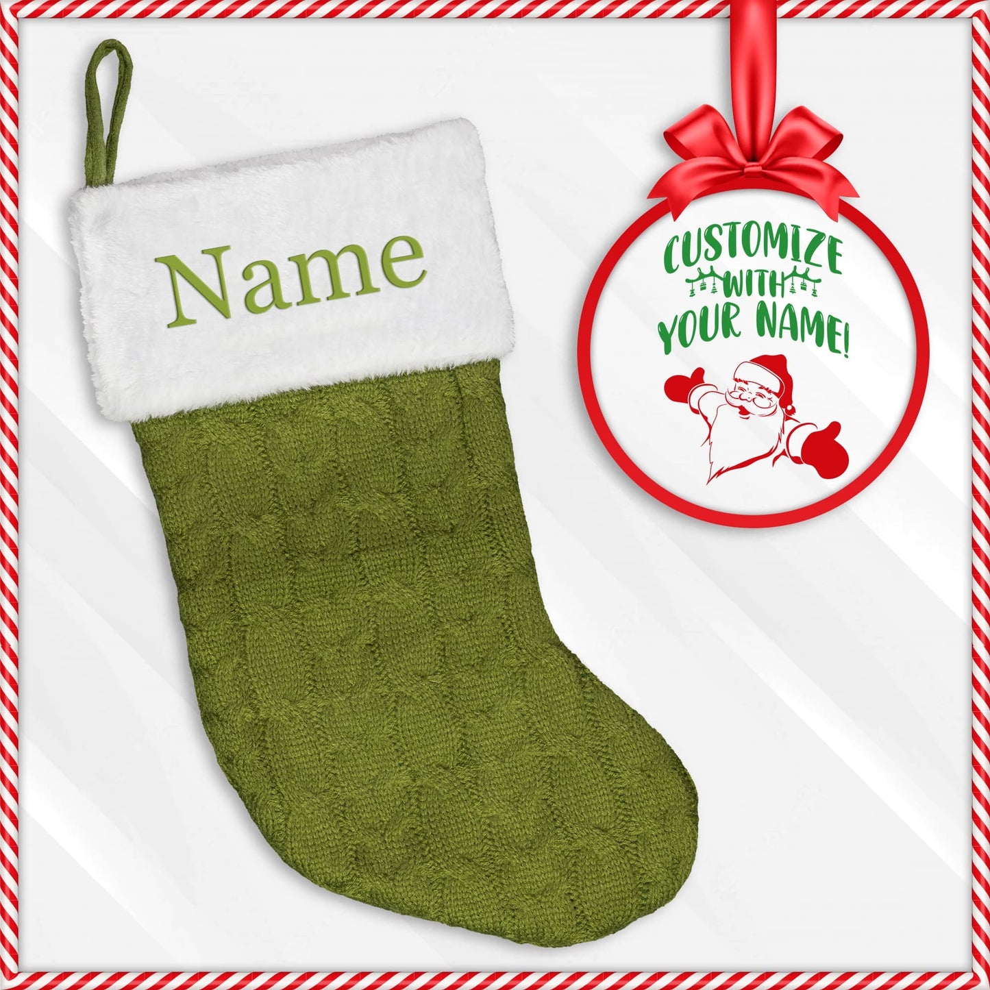 Custom Embroidered Holiday Stocking