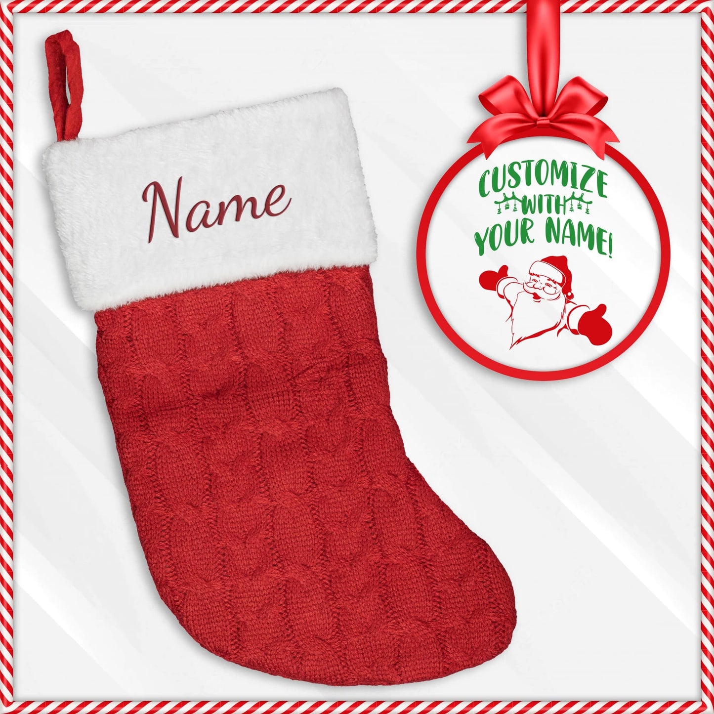 Custom Embroidered Holiday Stocking