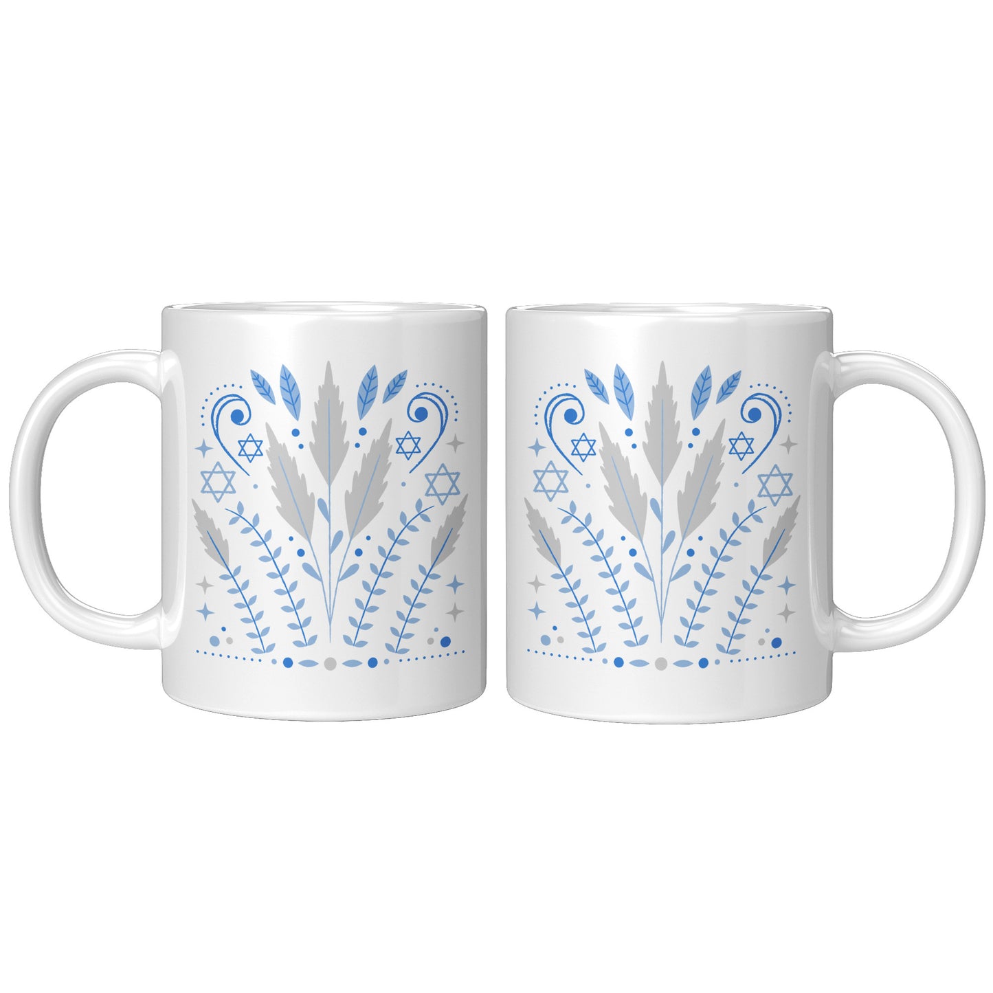 Hanukkah Floral Mug