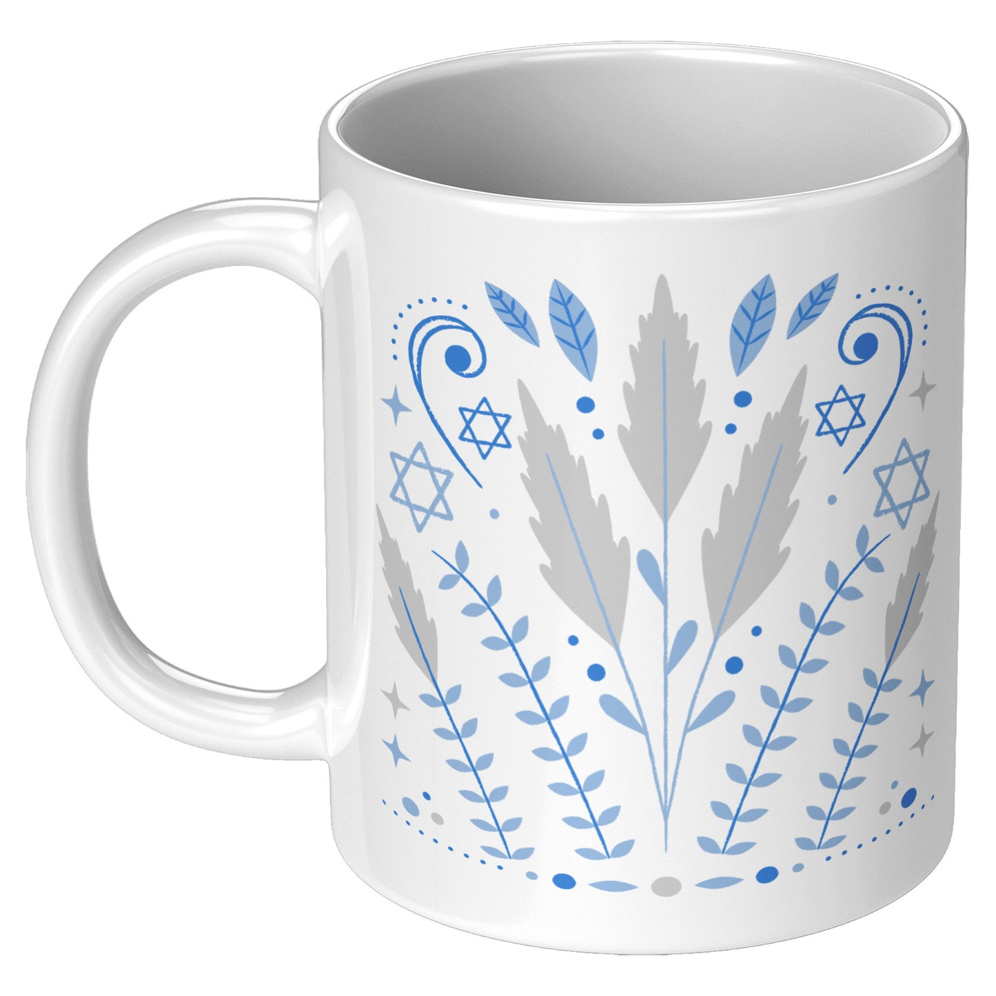 Hanukkah Floral Mug