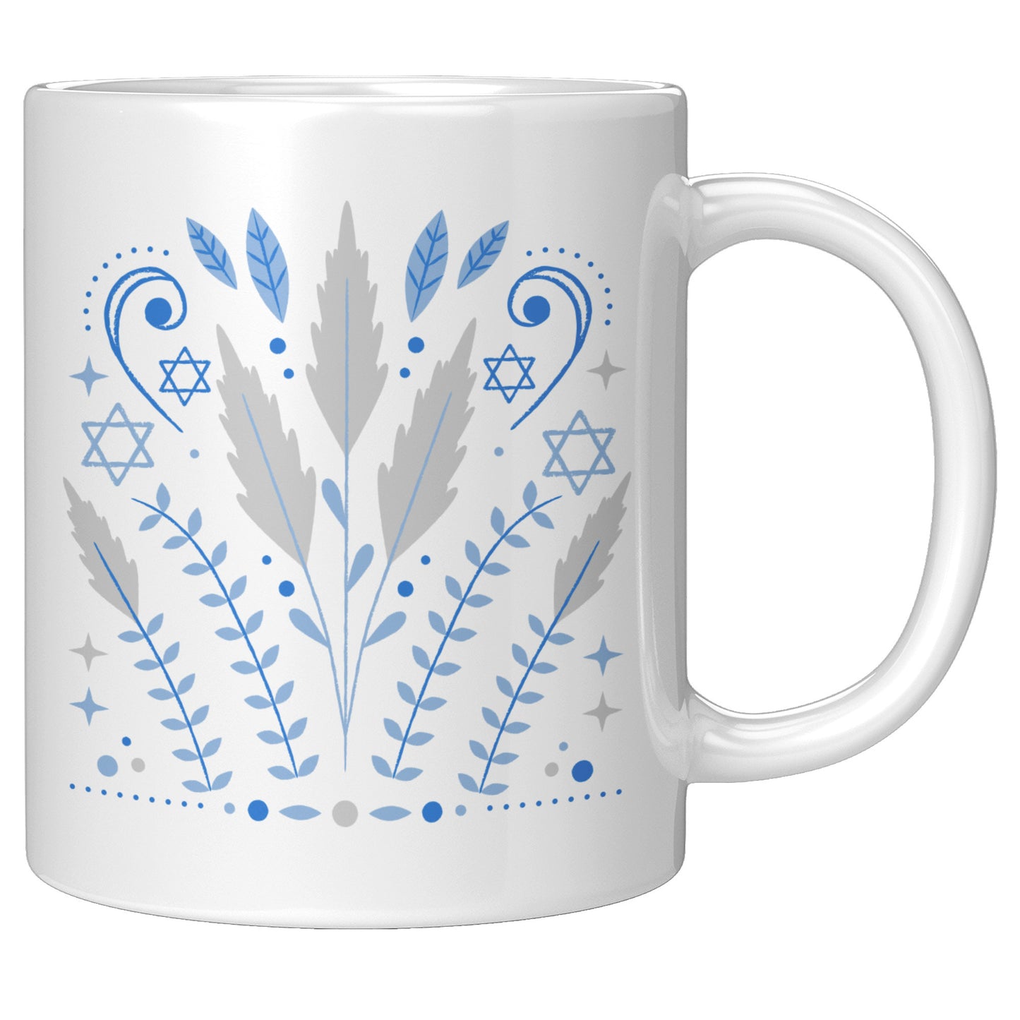 Hanukkah Floral Mug