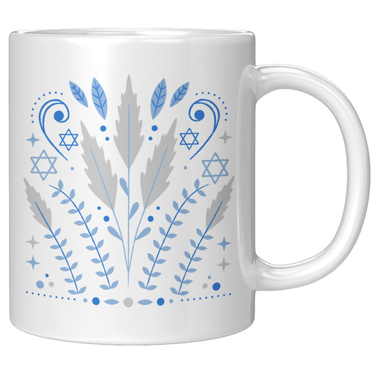 Hanukkah Floral Mug