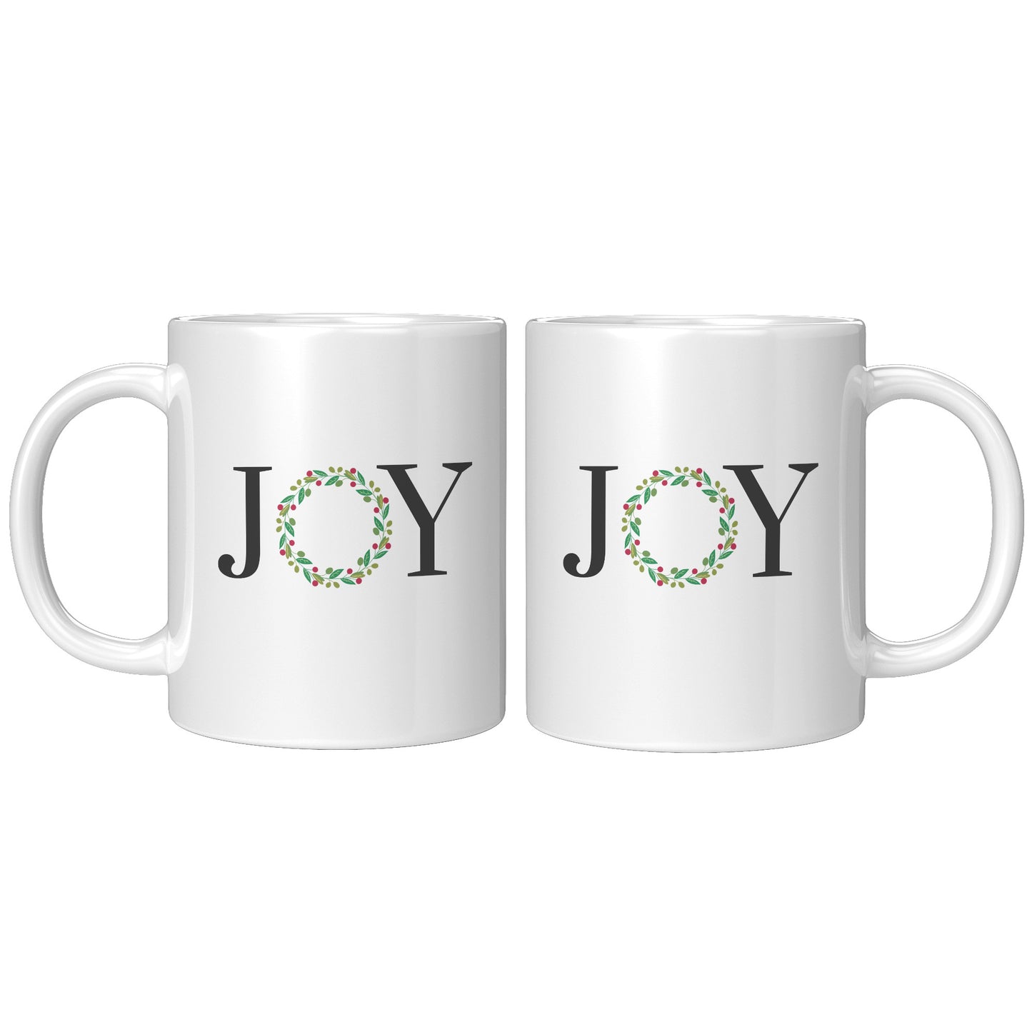 “Joy” Wreath Mug