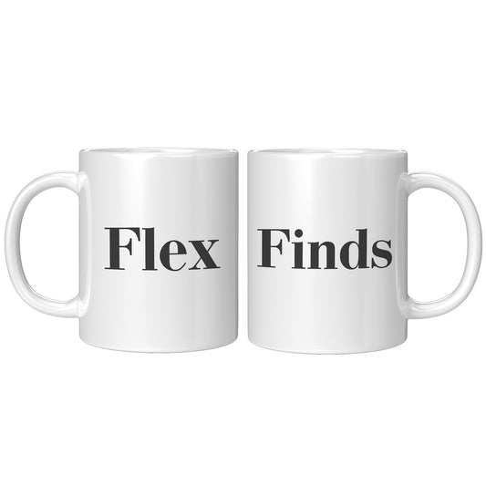 White “Flex Finds” Flip Side Mug